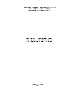 Manual Estágio Curricular - Universidade Estadual do Centro