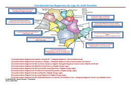 Coordenadorias Regionais da Liga de Judô Paulista
