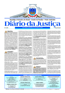 DI&Aacute;RIO DA JUSTI&Ccedil;A 2010 N&ordm; 13.687 Pre&ccedil;o R$ 2,00 Jo&atilde;o Pessoa