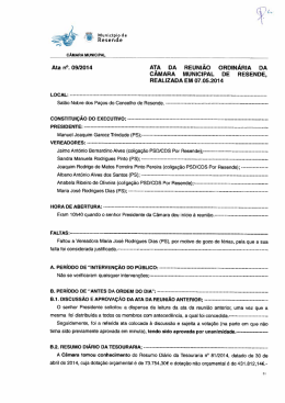 Ata n.º 9 - Câmara Municipal de Resende