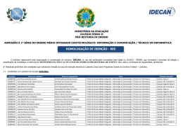 HOMOLOGA&Ccedil;&Atilde;O DE ISEN&Ccedil;&Atilde;O - NIS