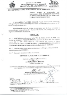 NOMEACAO DE ROBERTO FERREIRA DA SILVA SEMADES