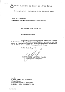 I Poder Judiciário do Esredo de Minas Gerais