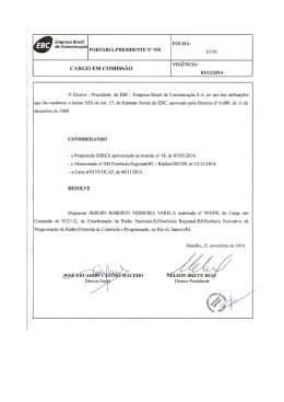 de Comm`ca&ccedil;a&rdquo; PORTARIA-PRESIDENTE N&deg; 93s 01/01