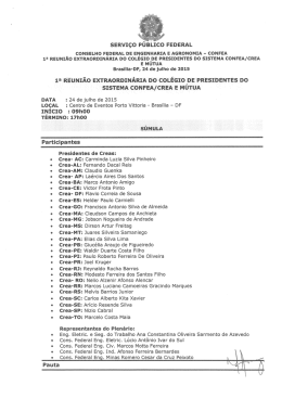 Súmula: 1ª Reunião Extraordinária do CP