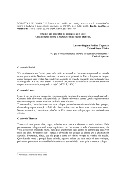 estamos em conflito: eu, comigo e com voc&ecirc;!
