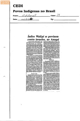 &Iacute;ntegra da not&iacute;cia - Povos Ind&iacute;genas no Brasil