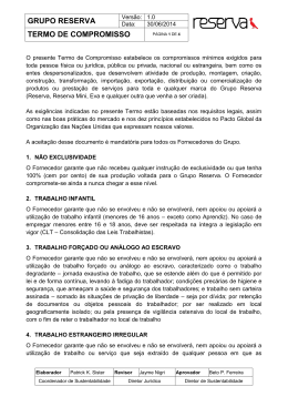 GRUPO RESERVA TERMO DE COMPROMISSO