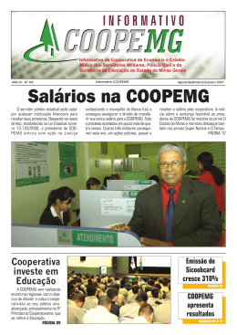 Sal&aacute;rios na COOPEMG