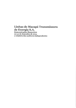 "Demonstra&ccedil;&otilde;es Financeiras Dezembre 2014".