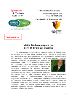 iplomacia & Turismo Victor Barbosa prepara pr&eacute;