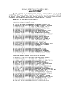 CONSELHO DE RECURSOS DA PREVIDÊNCIA SOCIAL 8ª JUNTA
