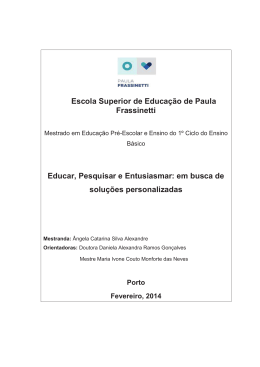 Escola Superior de Educação de Paula Frassinetti Educar