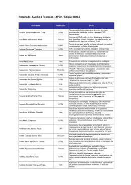 Resultado: Aux&iacute;lio &agrave; Pesquisa - APQ1 / Edi&ccedil;&atilde;o 2009.2