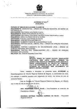 AC&Oacute;RD&Atilde;O N&deg; 9.5 24 - Tribunal Regional Eleitoral de Alagoas