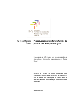 Relatório do Trabalho de Projeto Rui Miguel Teixeira Gomes FINAL