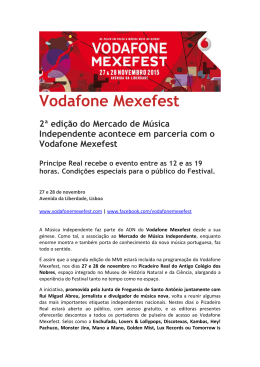 Vodafone Mexefest 2ª edição do Mercado de Música Independente