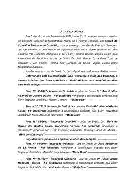 Acta n.º 03/2012 - ao Conselho Superior da Magistratura