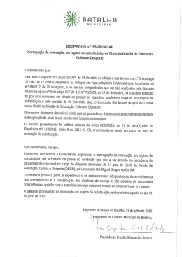 Aviso - C&acirc;mara Municipal da Batalha