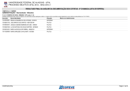 Sexta Chamada - Lista De Espera - Copeve