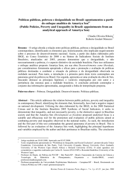 Políticas públicas, pobreza e desigualdade no Brasil: apontamentos