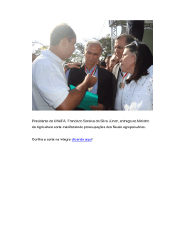 Presidente da UNAFA, Francisco Saraiva da Silva J&uacute;nior