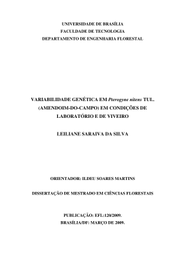 VARIABILIDADE GEN&Eacute;TICA EM Pterogyne nitens TUL