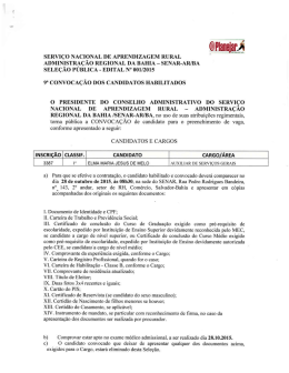 9&ordf; CONVOCA&Ccedil;&Atilde;O