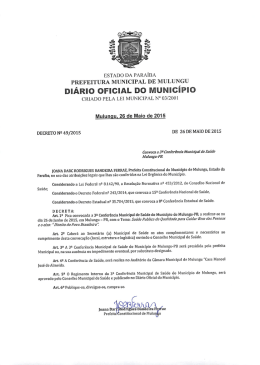 DI&Aacute;RIO oFIcIAL oo MUNIC&Iacute;PIO