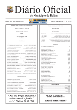 do Munic&iacute;pio de Bel&eacute;m