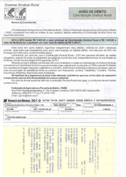 % ` # AVISO DE D&Eacute;BITO