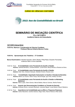 SEMIN&Aacute;RIO DE INICIA&Ccedil;&Atilde;O CIENT&Iacute;FICA