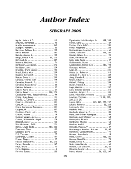 Author Index SIBGRAPI 2006