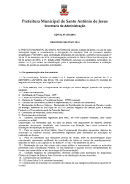 Prefeitura Municipal de Santo Ant&ocirc;nio de Jesus