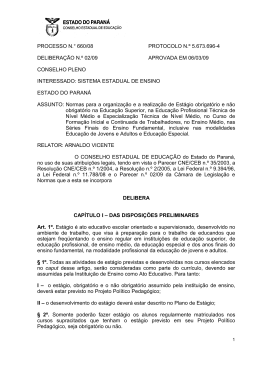 PROCESSO N - Conselho Estadual de Educa&ccedil;&atilde;o