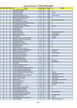 lista de inscritos taguatinga