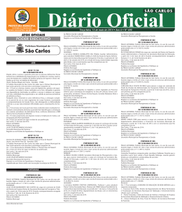 Di&aacute;rio Oficial - S&atilde;o Carlos