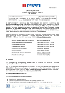 EDITAL DE LICITA&Ccedil;&Atilde;O