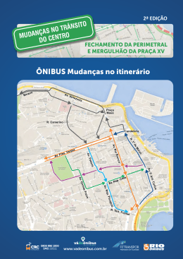guia informativo com altera&ccedil;&otilde;es de itiner&aacute;rios de linhas e pontos de