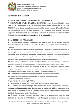 Edital - Secretaria de Estado da Justi&ccedil;a e Cidadania