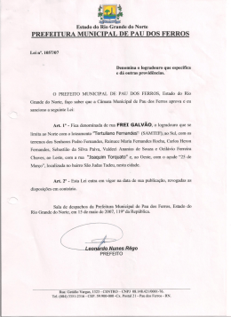 PREFEITURA MUNICIPAL DE PAU DOS FERROS