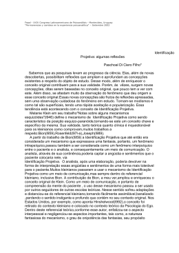 Identifica&ccedil;&atilde;o Projetiva: algumas reflex&otilde;es Paschoal Di