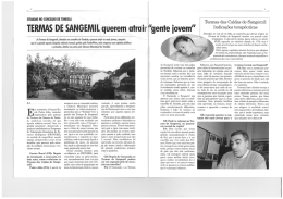 TERMAS DE SANGEMIL querem atrair