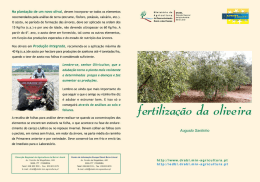 Fertiliza&ccedil;&atilde;o da Oliveira