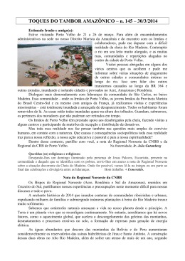 TOQUES DO TAMBOR AMAZÔNICO – n. 145 – 30/3/2014