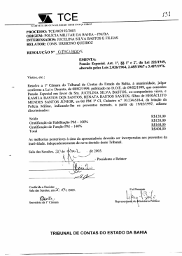 processo: tce/002192/2003 origem: pol&iacute;cia militar da bahia &laquo; pm/ba