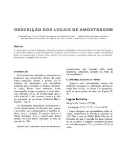 descri&ccedil;&atilde;o dos locais de amostragem descri&ccedil;&atilde;o dos locais de