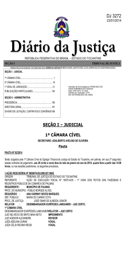 DJ 3272 - Tribunal de Justi&ccedil;a do Estado do Tocantins