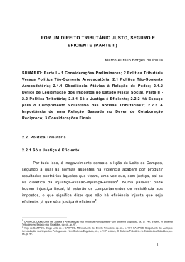 por um direito tribut&aacute;rio justo, seguro e eficiente