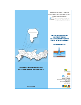 diagn&oacute;stico do munic&iacute;pio de santa maria da boa vista